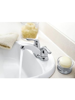 Teknocan 4925 Chateau Iki Saplı Düşük Ark Banyo Bataryası, Krom, 0.5