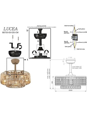Teknocan Verona 03 Krem 5’li Plafonyer