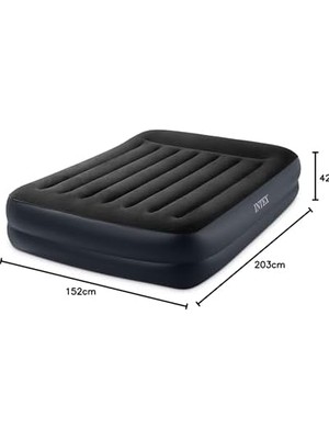 Teknocan 64124ND - Şişme Yatak Dura-Beam Yastıklı Dinlenme Yüksek Otomatik Şişirme, 152X203X42 cm
