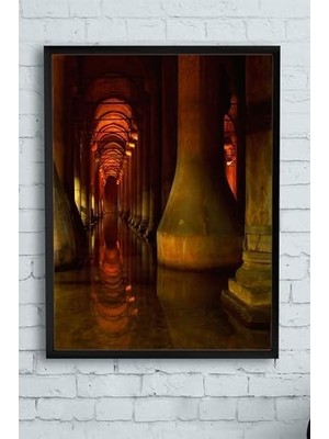Teknocan (PSTER13961) Yerebatan Sarnıcı Manzara Çerçeveli Tablo 2 (40X50CM)