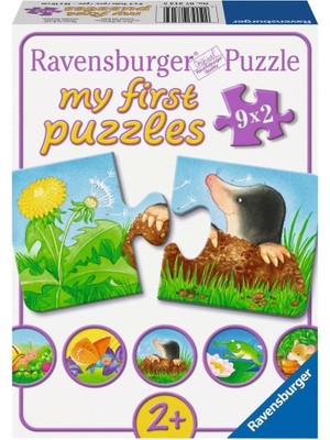 Teknocan 73139 Puzzle Bahçe Hayvanları, 9 x 2 Parça