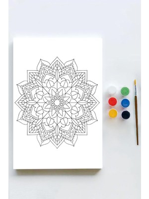 Teknocan (PSTER21647) Mandala Tuval Kanvas Tablo Boyama Hobi Seti 8 (30X40CM)
