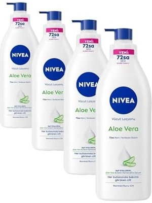 Teknocan Vücut Losyonu Aloe 400 Ml, Normal ve Kuru Ciltler Için,72 Saat Nemlendirici,hyaluron,aloe,yenileyici Bakım (4 Paketi)