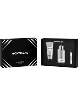 Teknocan Mont Blanc Explorer Platinum By Mont Blanc For Men - 3 Pc Set 100ML Edp Spray, 100ML Shower Gel, 7,5 Edp Spray