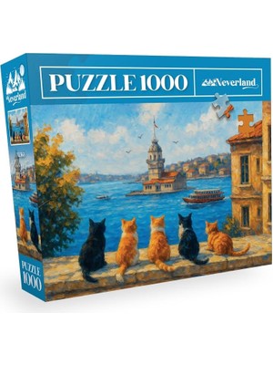 Teknocan 1000 Parça - Maıden’s Tower Cats (Kız Kulesi Kedileri)