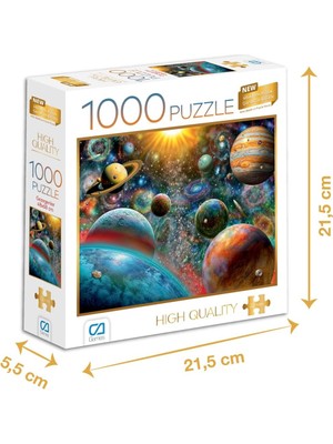 Teknocan Gezegenler 1000 Parça 2,2mm Kalınlık 48X68CM Profesyonel Hobi Puzzle Yapboz Serisi