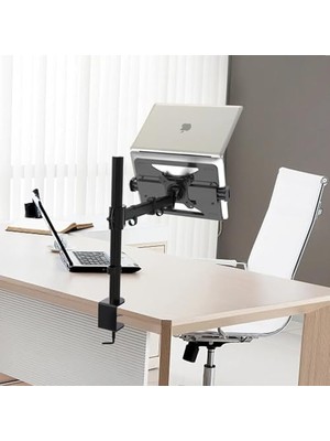Teknocan Ayarlanabilir Aliminyum Laptop Standı Vesa Bağlantılı Monitör Kolu Uyumlu EX789
