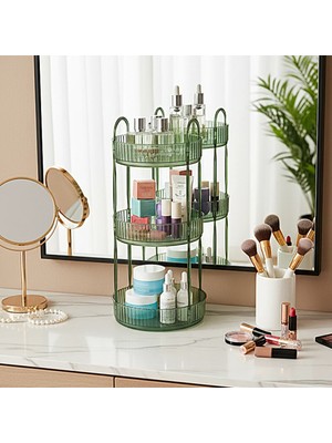 Unique Me Makyaj Organizer Kozmetik Organizer Takı Organizer Mutfak ve Banyo Düzenleyici Organizer Zümrüt3