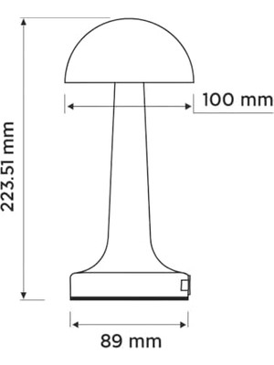 Teknocan Siyah Dokunmatik Şarjlı Masa Lambası – 3 Renk Modu (6400K-3200K-1600K), 2W Led, 30-50 Lümen, 1200MAH Batarya, USB 5V Dc