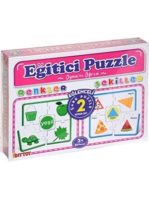 Teknocan Dıy Toy Cark Puzzle Renkler & Sekıller