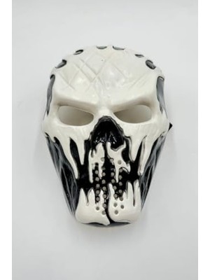 Teknocan Bayramı Halloween Dark Fang Maske Siyah Beyaz