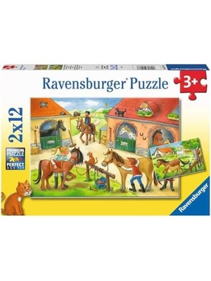 Teknocan 51786 Ahırda Çocuk Puzzle, 212 Parça