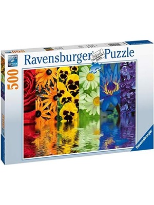 Teknocan 164462 500 Parça Puzzle Çiçek Yansıma, Çok Renkli