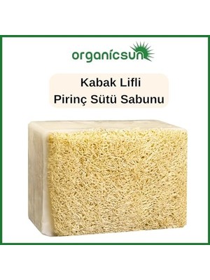 Teknocan Doğal Kabak Lifli Pirinç Sabunu 120 gr x 3 Adet Tüm Cilt Tipleri Için Beyazlatma Etkili E ve B Vitaminli