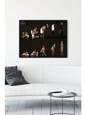 Teknocan (PSTER11444) Kadınlar ve Erkekler Eğlenceli Mizahi Çerçeveli Tablo (40X50CM)