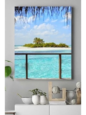 Teknocan (PSTER16872) Maldivler Manzara Kanvas Tablo 21 x 30