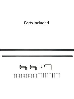 Teknocan Endüstriyel Sarma Teleskopik Perde Çubuğu Seti, 91,44-183,88 Cm, Bronz