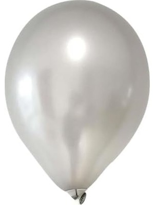 Teknocan 12 Inç Metalik Gümüş Balon 10 Adet