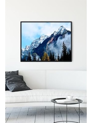 Teknocan (PSTER10794) Dağ Doğa Manzara Çerçeveli Tablo 3 (50X70CM)