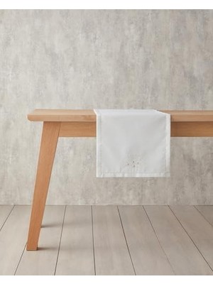 Teknocan Adelina Polyester Runner 40X140 cm Beyaz-