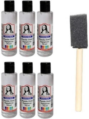 Teknocan Südor 6X70 ml Puzzle Yapıştırıcı Dağıtıcı + Sünger Fırça