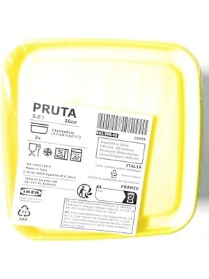 Teknocan Pruta Saklama Kabı, Sarı 3 Lü Set