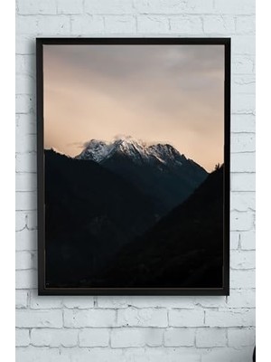 Teknocan (PSTER10807) Dağ Doğa Manzara Çerçeveli Tablo 6 (50X70CM)