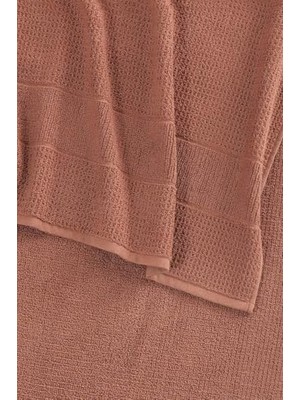 Teknocan | 50X90-70X140 cm 4'lü Banyo Havlu SETI,%100 Pamuklu Havlu Takımı Kiremit