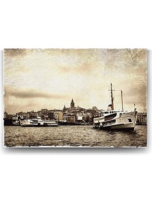 Teknocan Galata Vapur Tablosu - 100X70CM