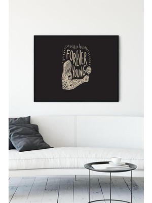 Teknocan (PSTER12654) Sonsuza Kadar Genç Girişimcilik Çerçeveli Tablo (21X30CM)