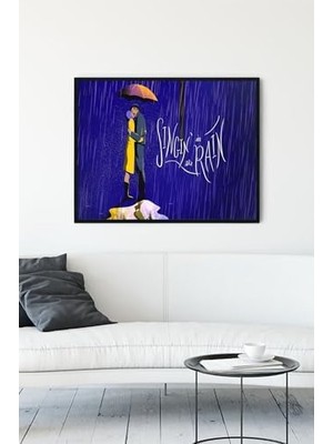 Teknocan (PSTER13293) Singin In The Rain Film Afişi Çerçeveli Tablo 3 (40X50CM)