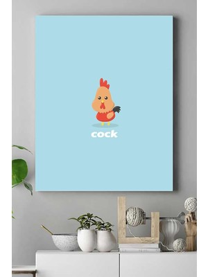 Teknocan (PSTER16732) Küçük Horoz Çocuk Odası Kanvas Tablo 50 x 70