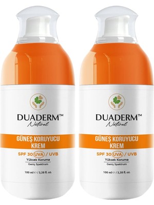 Teknocan Duaderm Filtreli Yüz ve Vücut Güneş Kremi SPF30, Uva/uvb Korumalı, 100ML (2 Paketi)