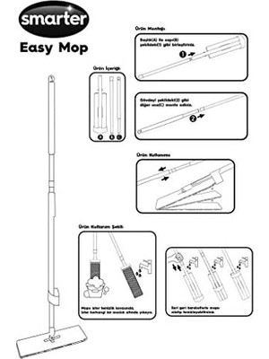Teknocan Easy Paspas Temizlik Seti Kendinden Sıkmalı Mop Tablet