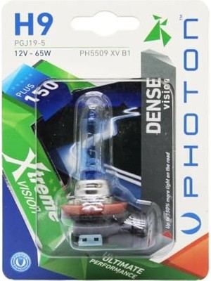 Cekar Store Ampul H9 12V 65W Xtreme Vision +%150 Fazla Işık (Tekli Blister) Pht PH5509 Xv B1