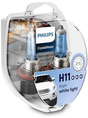 Cekar Store Philips H11 Crystal Vision Ampul 2 Adet + Park Ampülü Hediye