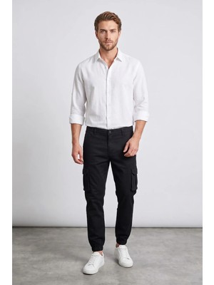 FullaModa Fermuarlı Kargo Cepli Jogger Pantolon