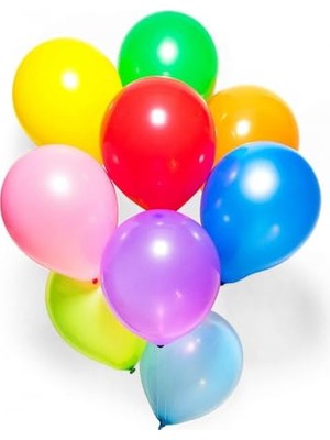 Cekar Store Renkli Balon 25 Li Karışık Renk Parti Doğum Günü Kutlama Özel Günler