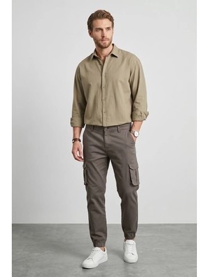 FullaModa Fermuarlı Kargo Cepli Jogger Pantolon