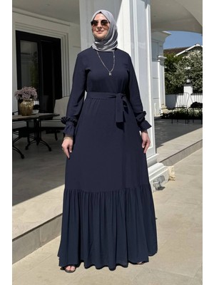 Rabia Şamlı Irmak Elbise Lacivert