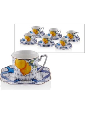 Lamedore Lemons Serisi 6 Lı Kahve Fincan Seti 125 cc
