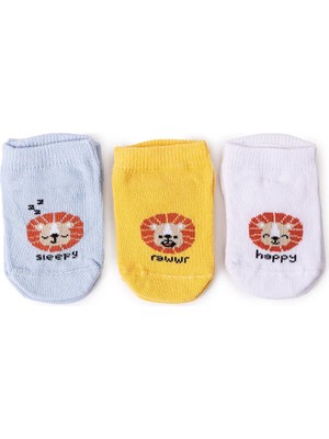 Hellobaby Erkek Bebek 3lü Bilek Çorap Hayvan Baskılı