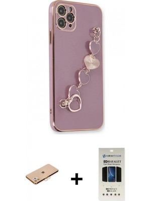 İlk El Grup Pilelistore™ iPhone 11 Pro Kılıf Nova Işık Prime - Siyah 5d Hayalet Cam Ekran Koruyucu + Renkli Kamera Lens Koruma Cam - Tu