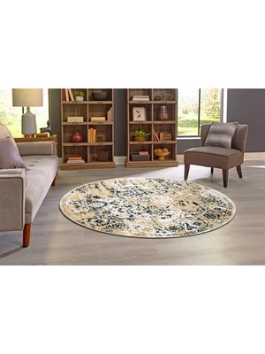 Vivense Ethnıc Dokuma Makıne Halısı, Krem, 160X160, 1920KR