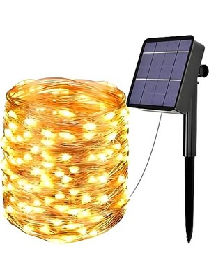 Cekar Store Ack Solar Güneş Enerjili Gün IŞIĞI,100 Led, 10 Metre, 8 Modlu, Peri LED Bahçe, Veranda, Avlu, Balkon, Havuz Kenarı, Düğün, Parti, Peyzaj Aydınlatma Su Geçirmez Lamba          [enerji Sınıfı A]