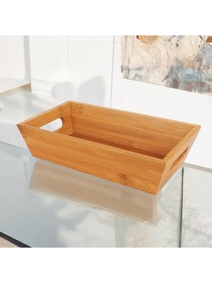 Cekar Store Bambu Ekmek Sepeti 23X13X7CM, Evonox Bambu Ekmeklik, Bambu Ekmek Sunumluk