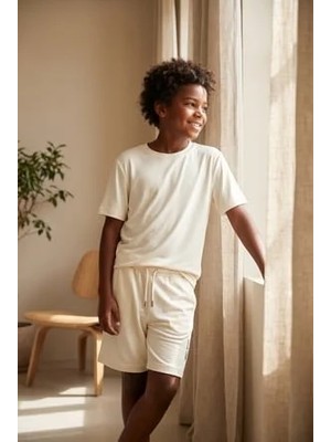 Bony Socks Modal Kumaş Ekru Çocuk Şort