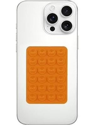 Cekar Store Babilden Telefon Arkasına Yapışan Silikon Vantuzlu Telefon Kılıfı Tutucu Araç Telefon Tutucu Ahtapot Vakumlu Telefon Tutucu (Turuncu (Çift Taraflı))