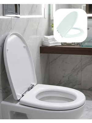 tp Universal Klozet Kapak Seti Kaydırmaz Alt Yüzey Kolay Temizlik Banyo Aksesuarı - Lisinya
