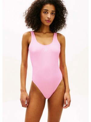 Tommy Hilfiger Pembe Kadın Mayo Scoop Back One Pıece